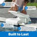 Step2 Foldable Adult Flip Seat, Portable Outdoor Chair for Poolside, Tailgating, Camping, Picnic Chair, Provides Back Support When Sitting on Ground, White