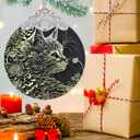 Christmas Decorations Ornaments, Stained Glass Ornament, Christmas Tree Ornaments, 2025 Gift Ornament, Xmas Gift for Friend Family Coworker - Persian Cat