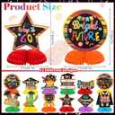 12 Pcs Mexican Graduation Honeycomb Centerpieces Fiesta Graduation Party Decorations Cinco De Mayo Table Centerpieces 2026 Mexican Congrats Grad Table Topper for Class Party