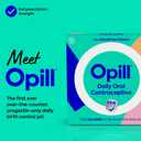 Opill, Daily Birth Control Pills, Over-the-Counter Progestin-Only Oral Contraceptive, FDA-Approved & Estrogen-Free, 28 Count