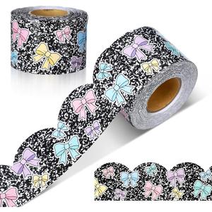 Fuutreo 65.6 ft Composition Bow Bulletin Board Borders Pastel Borders