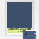 LazBlinds No Drill Blackout Roller Shades, 30.5" W x 72" H, Navy Blue