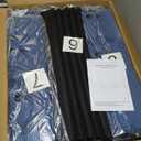 Mid-Century Accent Chair, Modern Linen Fabric Armchair for Living Room, Comfy Upholstered Reading Accent Chairs for Bedroom, Single Sofa Chair with Wood Legs (Blue, 1 Pack)