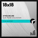 Americanflat 18x18 Picture Frame with Polished Plexiglass - Streamline Collection - Thin Border Square Frame for Wall Display - Hanging Hardware Included - Black