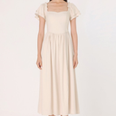 Women's Summer Sleeveless Halter Midi Dress 2025 Off Shoulder High Waist Swing Flowy Beach Long Dresses, S