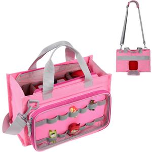 Carrying Case for Toniebox 2 Starter Set, Travel Storage Bag for Tonies Figures, Headphone & Charging Station (Pink)