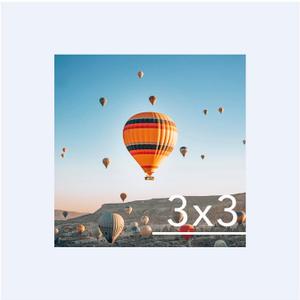 3x3 Picture Frame White for Tabletop, 3 x 3 Square Photo Frame with Shatter Resistant Plexiglass, Sturdy 3 by 3 Poster Frame, White