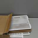 Subekyu 3 Tier Letter Tray Paper Organizer with Handle, 1 PC Sliding Tray, White Metal Mesh Desk File Folder Paper Sorter Organizer for Home Office School Desk Supplies Organization Storage (12.6" x 9.1" x 8.1")