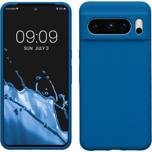 kwmobile Case Compatible with Google Pixel 8 Pro Case - TPU Silicone Phone Cover with Soft Finish - Blue Reef