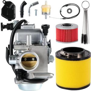 Carburetor Compatible with Honda FourTrax 300 TRX300 1988-2000,1986 1987 TRX350,1987-2000 Rancher 350,1997-2004 Foreman 400,1998-2004 Foreman 450 Carb with Oil and Air Filter