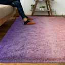 DweIke Luxury Fluffy Kids Rugs for Living Room Bedroom, 8x10 Large Shaggy Pink and Purple Area Rug for Girls Boys, Upgrade Plush Non-Slip and Washable Colorful Fuzzy Carpet for Dorm Nursery Decor