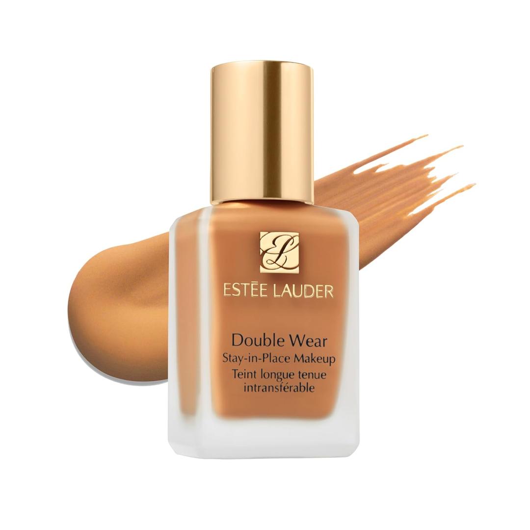 Este Lauder Double Wear Stay-in-Place Foundation Makeup | Long-Wear Matte Foundation, 1 Fl Oz (3W2 Cashew - Medium with warm olive undertones)