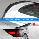 AeroBon Real Carbon Fiber Trunk Spoiler Compatible with 2017-2023 Tesla Model 3 Rear Spoiler (MV Style) Motorsport Version