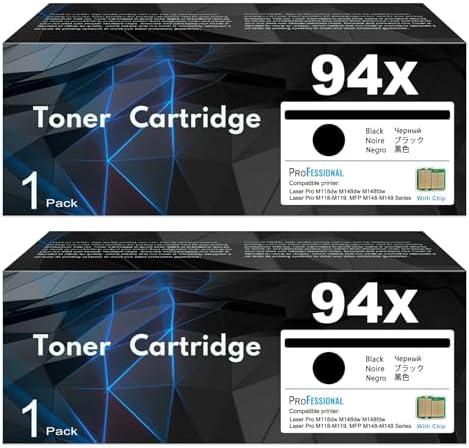 94X Toner Cartridge Black High Yield | Work for Laserjet Pro M118dw Toner, Pro M148dw, M148fdw, M118, M148, M149fdw Printer | for HP Laserjet 94X Black Toner Cartridge, 2-Pack