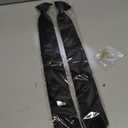 Clip on Ties for Men, 2 Pcs Black Tie & Clips Set, 20 Inches Premium Solid Color Ties
