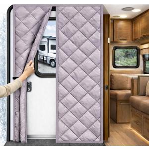 Thermal Insulated RV Door Cover  Magnetic Closure for Draft-Free Winter Living  RV Door Insulation Blanket for Inside Camper  Keeps Heat in & Cold Out (Grey)