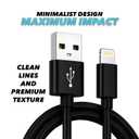 Super Long <10 FEET> Nylon-Braided USB to 8pin Lightning Charging Cable  Charge Cord Compatible with iPhone 5-14, Airpods 1,2,3, Pro1,2, Airpods Max w/Quality Aluminum Connectors (Black)