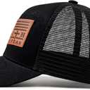 Christian US Flag Hat for Men Women, Faith Over Fear Cross Hat, Jesus USA Flag Leather Patch Adjustable Baseball Cap