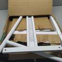 TigerDad Over Bed Table with Wheels Adjustable | Rolling Laptop Table Overbed Desk Hospital Tray Table Sofa Chair Side Table for Home Office (White), 27.6 inches x 15.7 inches x 37.4 inches