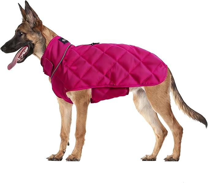 HCHYEY Weighted Dog Vest, Tactical Weight Coat with Beads for Dogs Anxiety- Relieve Stress, Build Muscle & Optimize Health, Premium Heavy Duty Dog Training Jacket for Exercise and Strength (Pink) large