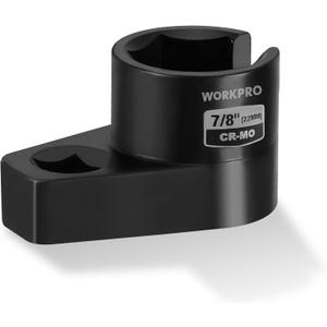 WORKPRO O2 Oxygen Sensor Socket 3/8 Drive x 7/8 22mm, Offset Oxygen Sensor Removal Tool Wrench, 6-Point O2 Sensor Tool with Wire Gate