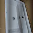 VCCUCINE 24"x14" Wall Mount Sink,Small Wall Mounted Bathroom Sink Contemporary Porcelain Ceramic,Modern White Floating or Countertop Rectangle Lavatory Art Basin with Faucet Hole Vanity