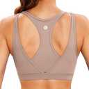 RUNNING GIRL Sports Bras for Women High Support,Molded Cup High Impact Sports Bra Racerback Workout Yoga Running Bra (Medium, Black)