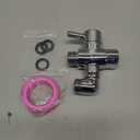 Brass Shower Arm Diverter Valve for Handheld Shower Head and Fixed Spray Head G1/2 3 Way Universal Bathroom System Component Replacement Part, Polished Chrome