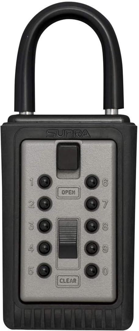 Kidde AccessPoint 001166 KeySafe 3-Key Portable Push Button Key Safe Box, Titanium Gray