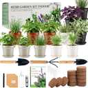 12 Herb Garden Kit Indoor, Complete Kitchen Window Herbs Seeds Growing Starter Set Kit Gardening Gift Birthday Housewarming Christmas Gift for Women Her Mom Men Home Chefs Gardener Beginner