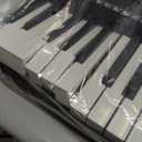 61 Key Portable Electronic Keyboard Piano w/Lighted Full Size Keys, LCD, Headphones, X-Stand, Stool, Music Rest, Microphone, Note Stickers, Built-In Speakers,3 Teaching Modes