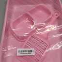 PAWISE Small Cat Litter Box, Kitten Litter Box Starter Kit, Low Entry Baby Kitten Training Litter Box with Scoop, Bowls, Cat Mouse Toy and Cat Ball Toy, First Catty Owner Essentials(Pink)