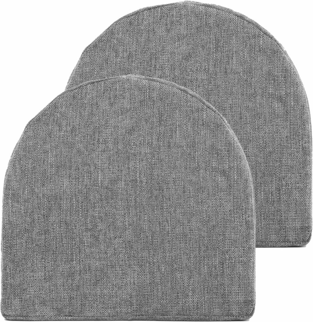 Chair Cushions: Premium High-Density Memory Foam Seat Cushion for Office, Home, & Car - Ergonomic Design for Comfortable Sitting, Relieves Pain & Tailbone Pressure with Non-Slip Bottom, 2 Pack, Gray