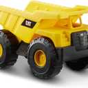 CAT Construction Toys, Construction Fleet 10" Dump Truck Toy - HeavyDuty Plastic, Working Tilting Bed & FreeRolling Wheels, Indoor/Outdoor Sandbox Truck for Toddlers & Kids Ages 2-6