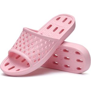 Litfun Shower Shoes for Women Non-Slip Quick Dry Shower Slippers Lightweight Pool Sandals with Drain Holes for College Dorm, Beach, Bathroom & Gym, 40