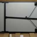 40" x 28" Magnetic Dry Erase Easel Board with Tripod Stand, Height Adjustable Office Presentation Writing Board Easel, Includes 25 Sheets Flip Chart Paper Pad, Magnets & Eraser, Black Frame