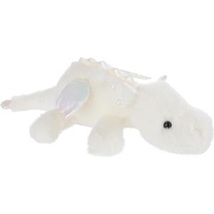 Apricot Lamb Lying Dragon Plush Stuffed Animals for Kids, Soft Cute Plush Toys for Baby Girl and Boy, Large Fluffy Lying Dragon White (Medium)