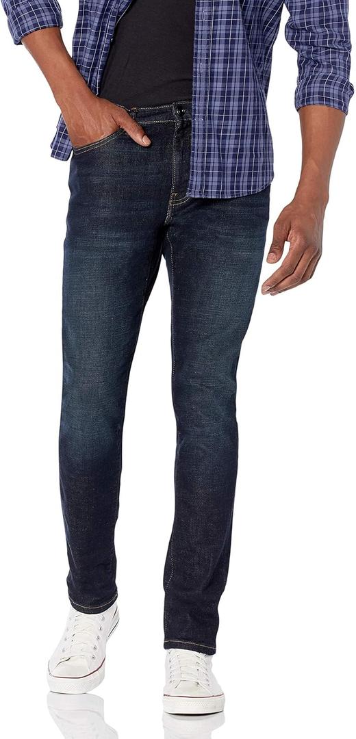 Amazon Essentials Mens Skinny-Fit Stretch Jean - Discontinued Colors (30W x 32L, Rinsed Vintage)