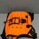 WINGOIN Orange Tactical Dog Harness for Large Dogs, Heavy Duty No Pull Dog Harness with Handle, Adjustable Reflective Military K9 German Shepherd Big Size Dog Vest for Walking, Training, Hunting (L) (L: 45-80 lbs (Chest:27-37",Neck:19-25"))