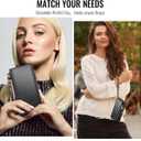 Defencase Compatible with iPhone 16 Case Wallet with RFID Blocking Card Holder for Women and Men, Fashion PU Leather Magnetic Snap Flip Zipper Strap Wallet Phone Case for iPhone 16 6.1", Black