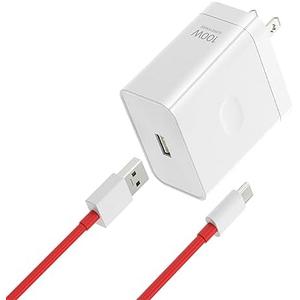100W 80W 65W Fast Block Charger Compatible for Oneplus 13 12 13R 11 10 9 Pro 12R 10T 10R 8T 8 7T 7 Pro Open Pad Nord CE 3 4 N30 N20 N10 9R One Plus Realme Super Charge 5ft Cable