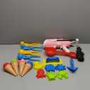 Snowball Maker Toy for Kids 24 Pcs Winter Outdoor Toys with Snowball Launcher Gun, Duck Snowball Maker, Animal Sand Molds Beach Toys for Toddlers Kids GirlsPink
