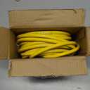 12 Gauge 50 FT Heavy Duty Outdoor Extension Cord Waterproof with Lighted End,Yellow 12 Gauge Extension Cord Flexible and Cold Resistant 3 Prong Grounded Plug,15Amp 1875W SJTW ETL Listed