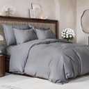 Duvet Cover Full Size Set - Extra Soft Full Size Duvet Cover 80 x 90 with 2 Pillow Shams - Hotel Luxury Easy Care and Fade Free w/Zipper Closures & Ties - Comfy Breathable Bedding Set (Steel Blue) (05 - Steel Blue  (No Comforter))