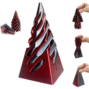 Impossible Cone-3D Printed Spiral Cone Fidget Toy, 4inch Pass Through Pyramid Desk Toy for Adult, Impossible Pyramid Passthrough Sculpture, Airplane Travel Essentials Kids for Stress Relief