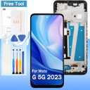 LCD Display for Motorola Moto G 5G 2023 XT2313 XT2313-6 XT2313-3 XT2313-4 6.5" LCD Screen Replacement Touch Digitizer Assembly with Tools (Black with Frame)