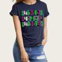 Halloween Shirts for Women Spooky T Shirts Funny Halloween Graphic Tees Party Gifts Casual Loose Short Sleeve (Blue, XXL)