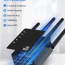 WiFi Extender with 4 Antennas 1200Mbps - Dual Band 5GHz/2.4GHz, WiFi Extender Signal Booster with 3 Modes Support, WiFi Repeater with 12880 Sq.ft 105 Devices, Easy Set Up for Home