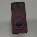 ZHOZEXIN Compatible with Samsung Galaxy Z Flip 4 Case, Magnetic Hinge Protection Shockproof Matte PC with Non-Slip Grip Protective Cover for Samsung Galaxy Z Flip 4 5G (Purple)