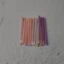 Purple Gradient Tall Taper Candles Spiral Candle Sticks,Unscented Pastel Candle for Holiday,Wedding and Home Decoration,10inch,12 Pack(E-Purple Gradient)